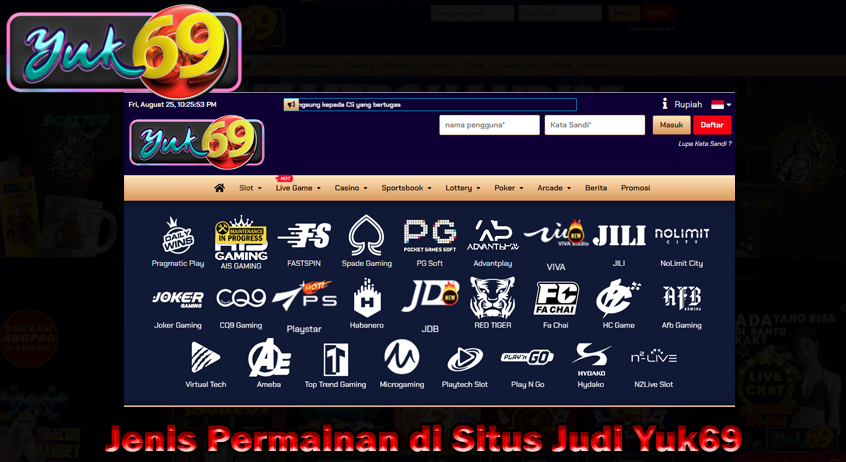 Jenis Permainan di Situs Judi Yuk69